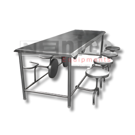 8 Seater Dining Table With Foldable Stool